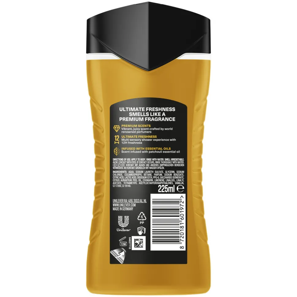 6x Axe Douchegel Peach Infusion 225 ml