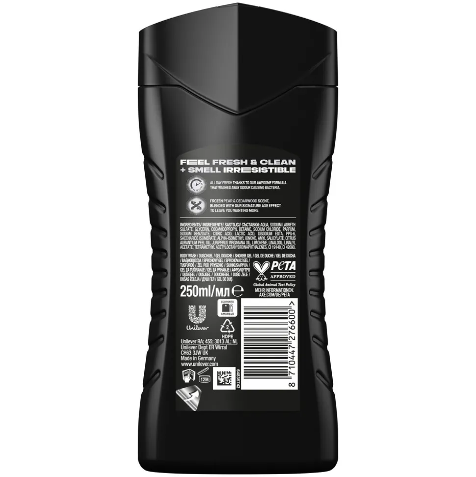 6x Axe 3-in-1 Douchegel Black 250 ml