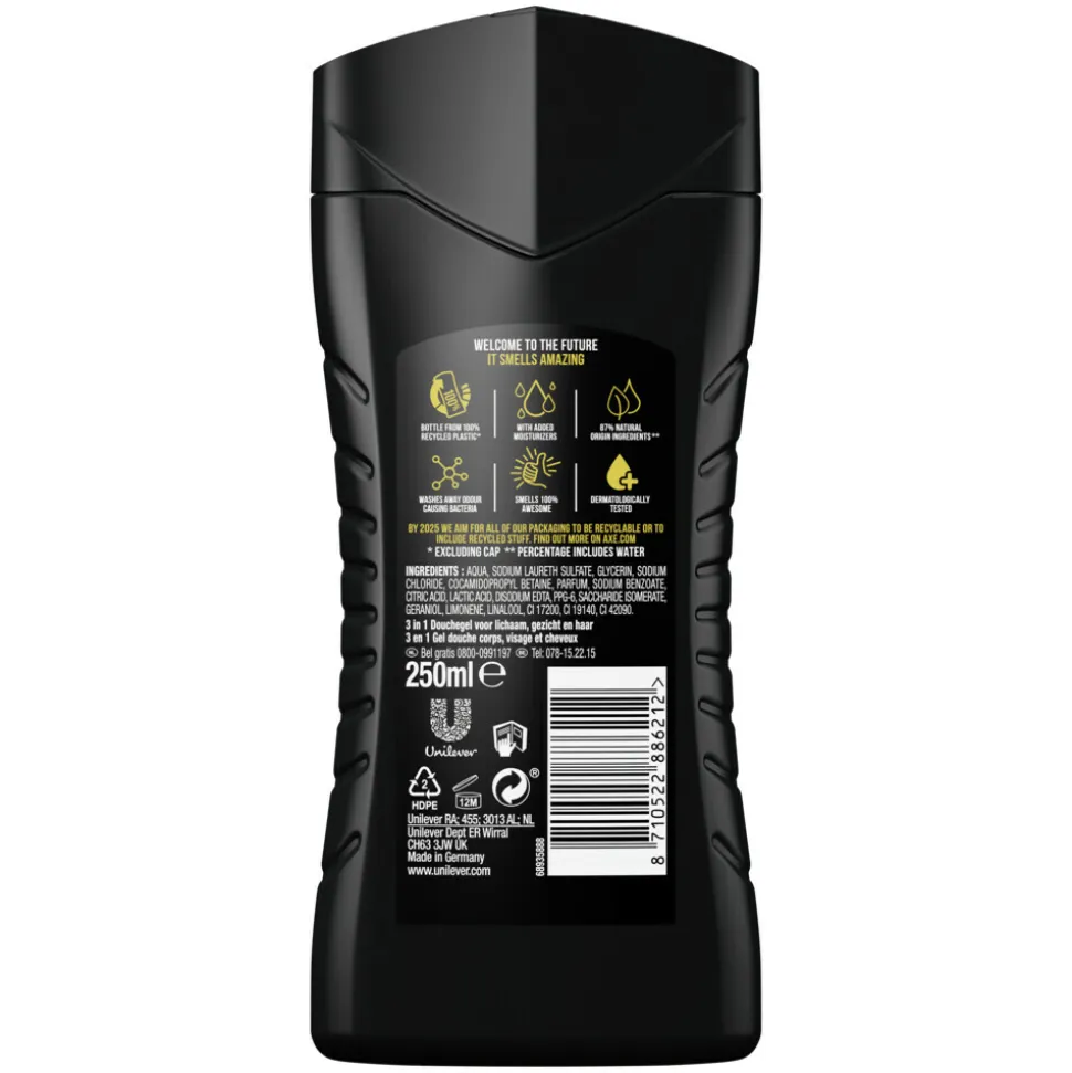 6x Axe 3-in-1 Douchegel Dark Temptation 250 ml