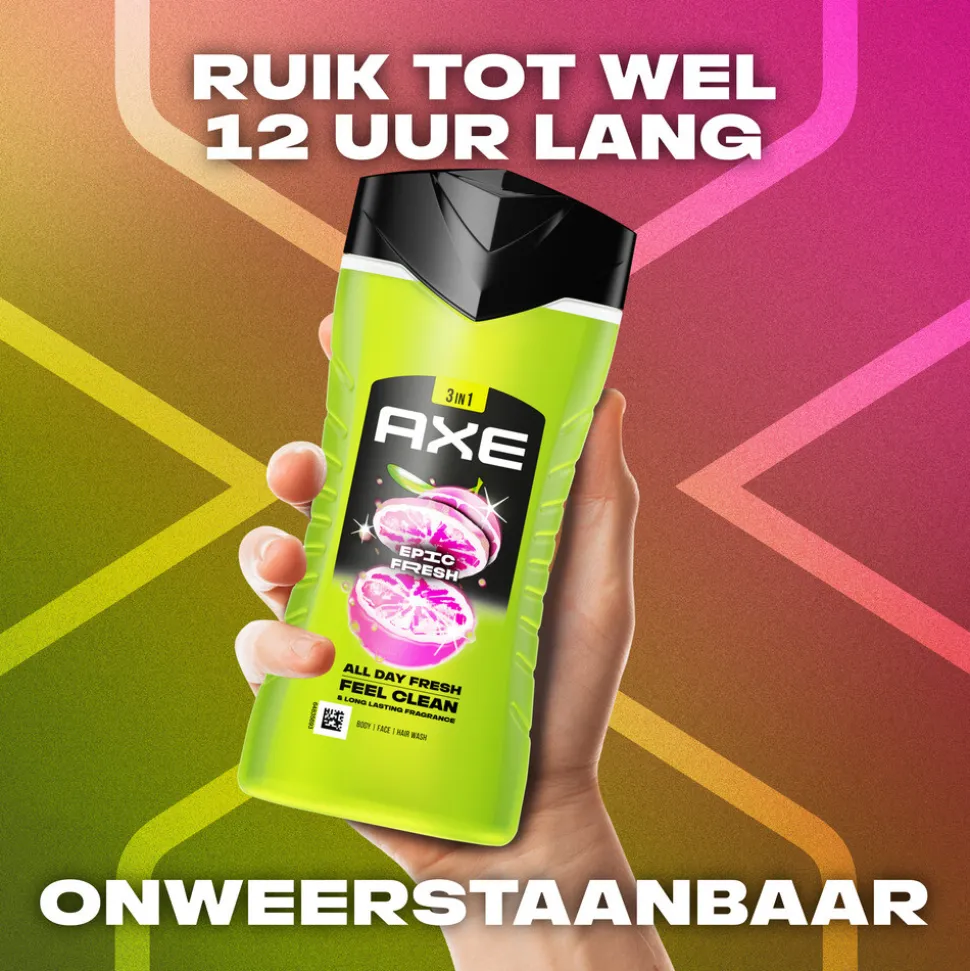 6x Axe 3-in-1 Douchegel Epic Fresh 250 ml