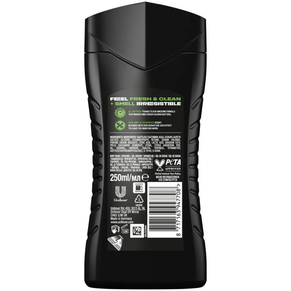 6x Axe 3-in-1 Douchegel Green Mojito & Cedarwood 250 ml