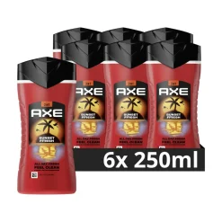 6x Axe 3-in-1 Douchegel Sunset Fresh 250 ml