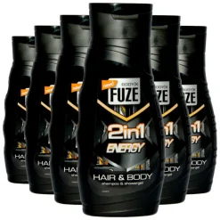 6x Body-X Fuze Douchegel Hair & Body Energy 300 ml