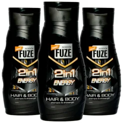 3x Body-X Fuze Douchegel Hair & Body Energy 300 ml