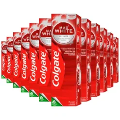 12x Colgate Max White Tandpasta Infinite 75 ml