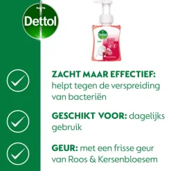 6x Dettol Foam Handzeep Rozen & Kers 250 ml