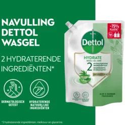 6x Dettol Refill Handzeep Hydrating Aloe Vera 500 ml