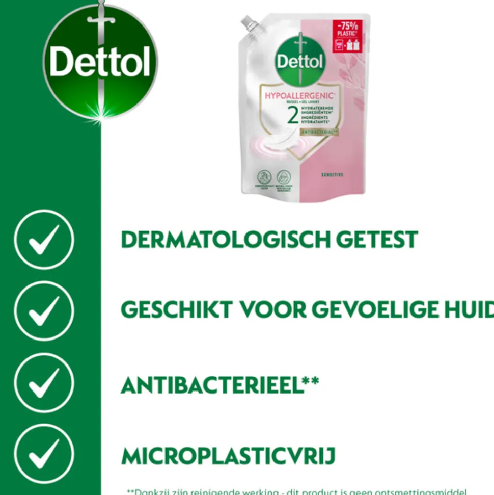 6x Dettol Refill Handzeep Sensitive 500 ml