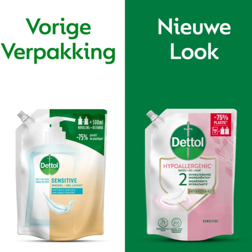 3x Dettol Refill Handzeep Sensitive 500 ml