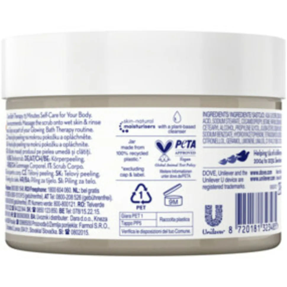 6x Dove Bath Therapy Glow Bodyscrub 295 ml