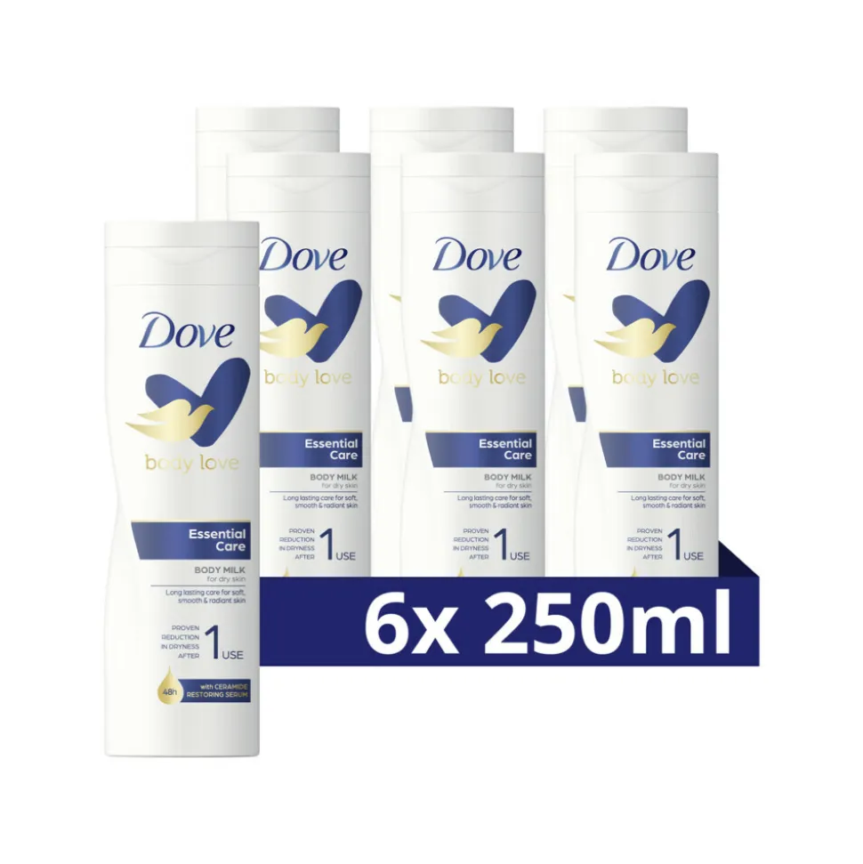 6x Dove Bodylotion Essential Care 250 ml