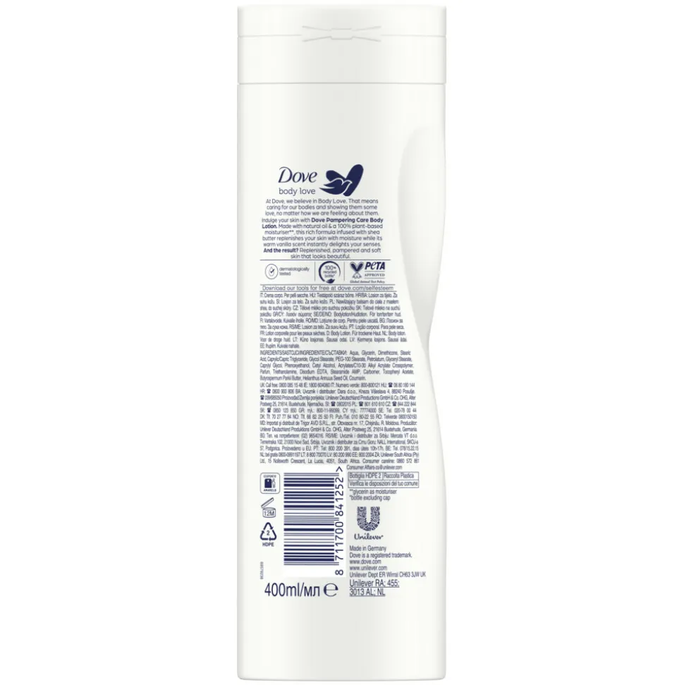 6x Dove Bodylotion Pampering Care 400 ml