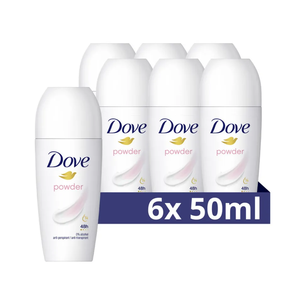 6x Dove Deodorant Roll-On Powder 50 ml