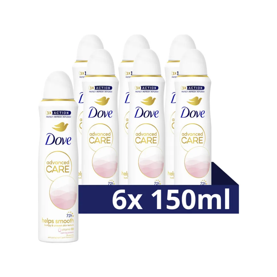 6x Dove Deodorant Spray Calming Blossom 150 ml