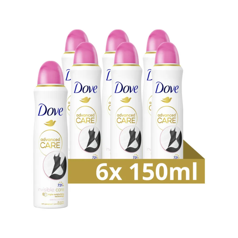 6x Dove Deodorant Spray Invisible Care 150 ml