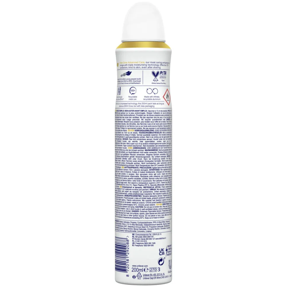 6x Dove Deodorant Spray Invisible Dry 200 ml