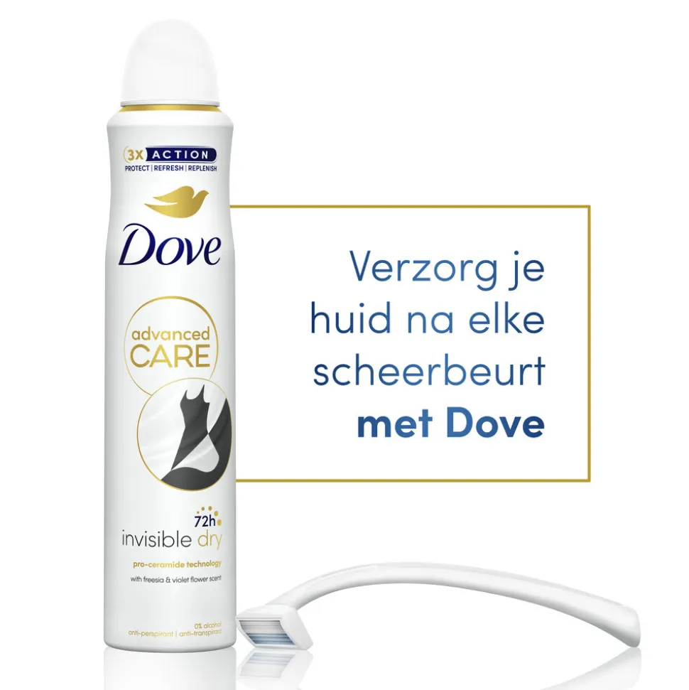 6x Dove Deodorant Spray Invisible Dry 200 ml