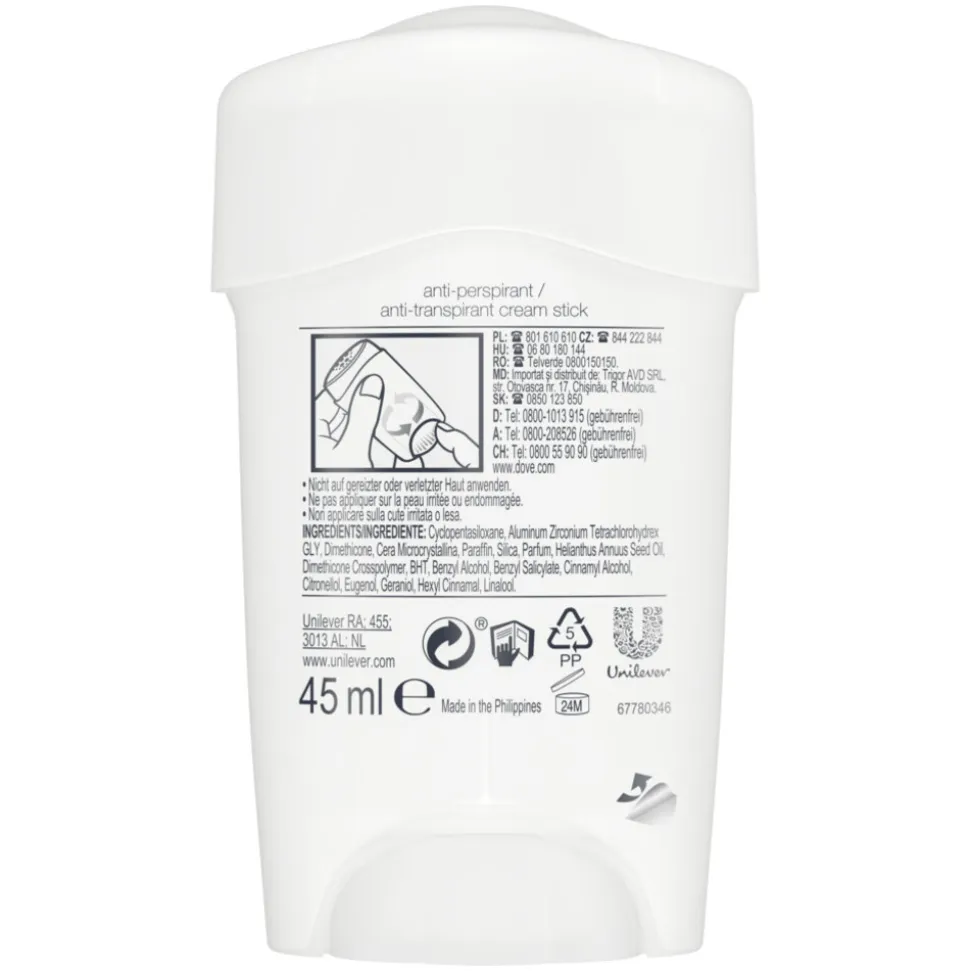 6x Dove Deodorant Stick Maximum Protection Original 45 ml