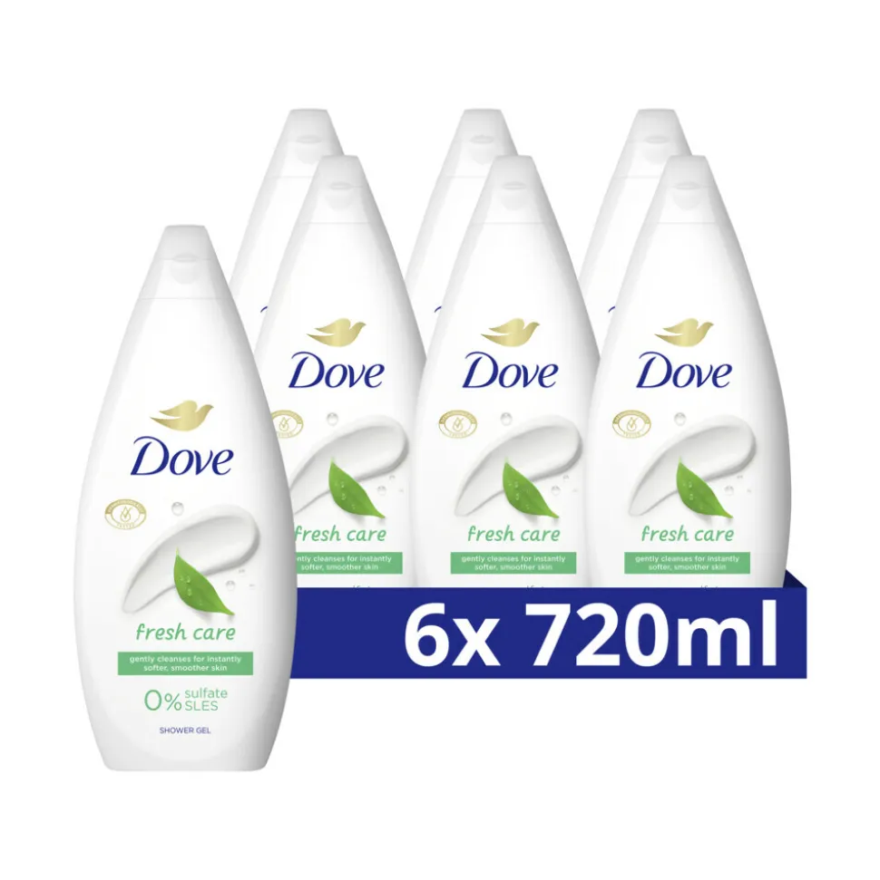6x Dove Douchecrème Fresh Care 720 ml