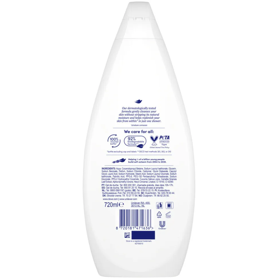 6x Dove Douchecrème Fresh Care 720 ml
