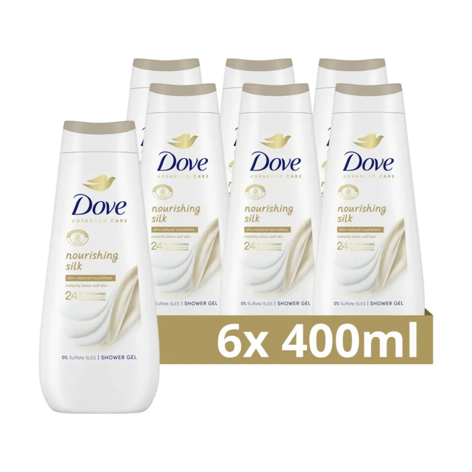 6x Dove Douchecrème Nourishing Silk 400 ml