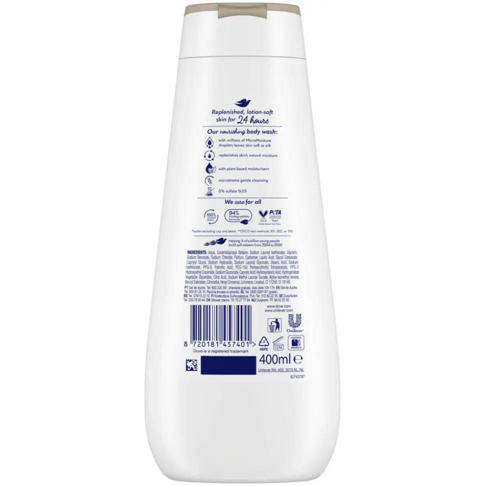 6x Dove Douchecrème Nourishing Silk 400 ml