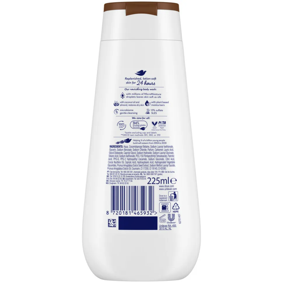 6x Dove Douchecrème Restoring 225 ml