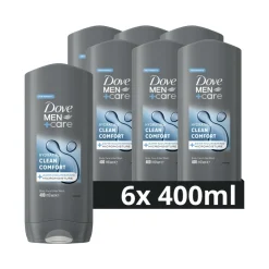 6x Dove Douchegel Men+ Care Clean Comfort 400 ml