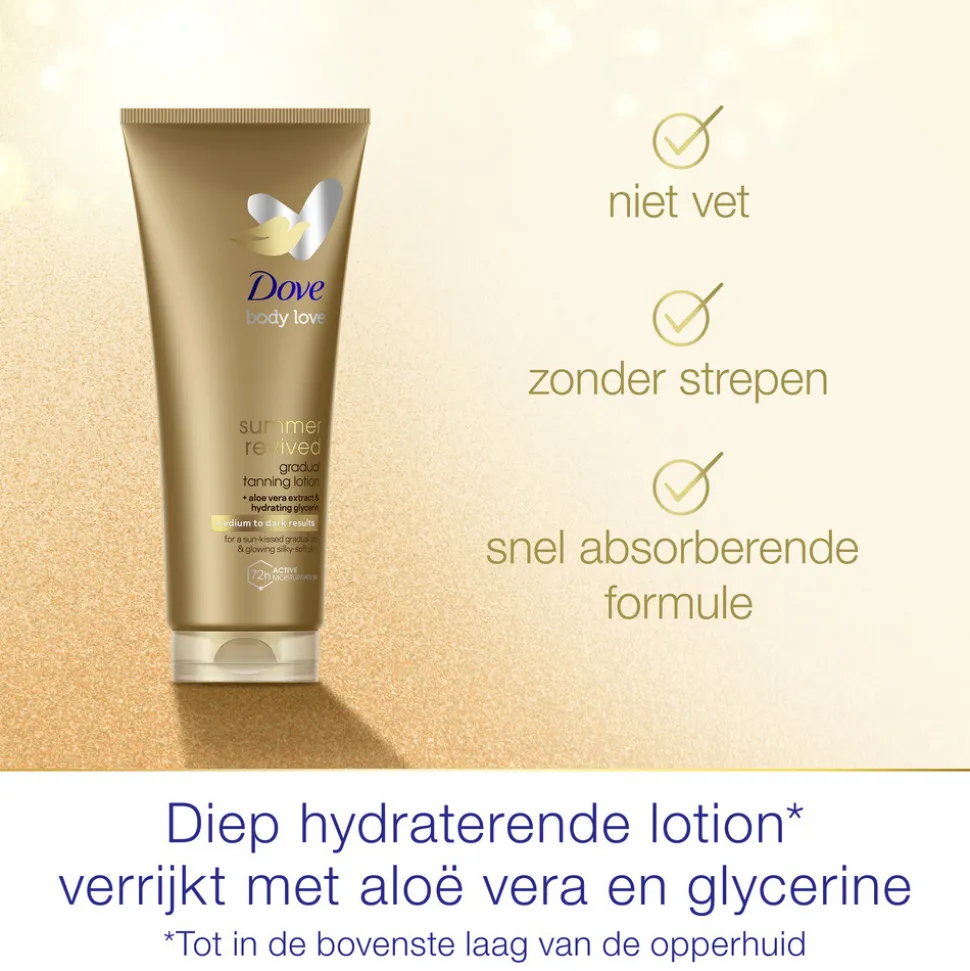 6x Dove Zelfbruinende Bodylotion Summer Revived Medium-Dark 200 ml