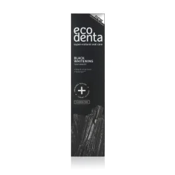 4x Ecodenta Tandpasta Extra Whitening Black Houtskool 100 ml