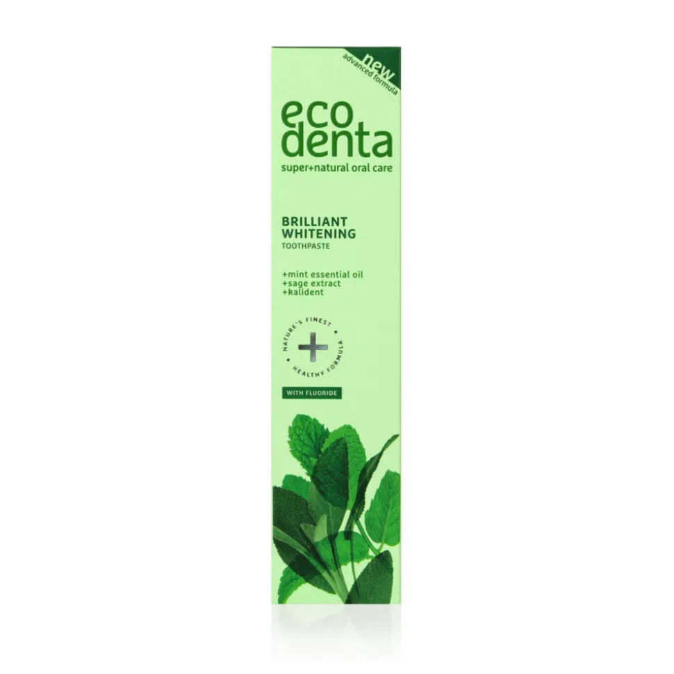 4x Ecodenta Tandpasta Whitening Muntolie & Salie-extract 100 ml