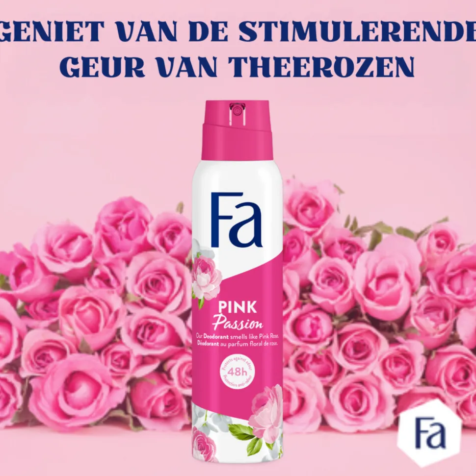 6x Fa Deodorant Spray Pink Passion 150 ml