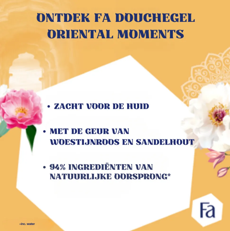 6x Fa Douchegel Oriental Moments 250 ml