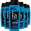 6x Fa Men Douchegel en Shampoo Perfect Wave 250 ml