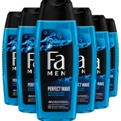 6x Fa Men Douchegel en Shampoo Perfect Wave 250 ml