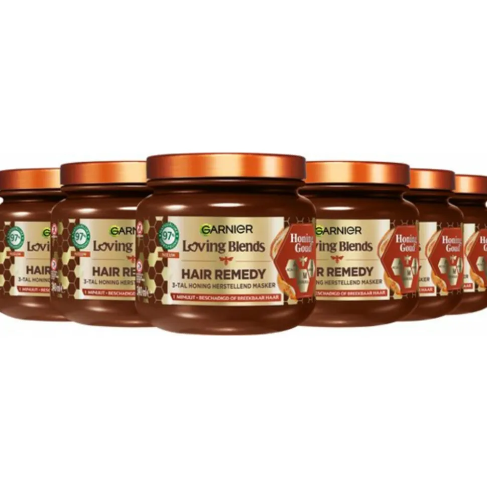 6x Garnier Loving Blends Honing Goud Haarmasker 340 ml