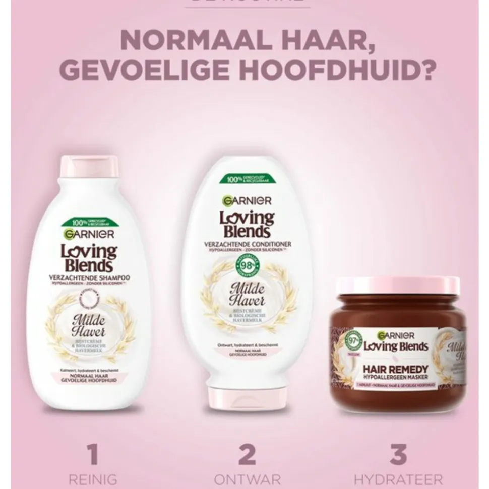6x Garnier Loving Blends Milde Haver Conditioner 250 ml