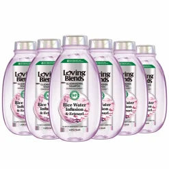 6x Garnier Loving Blends Rice Water Shampoo 300 ml