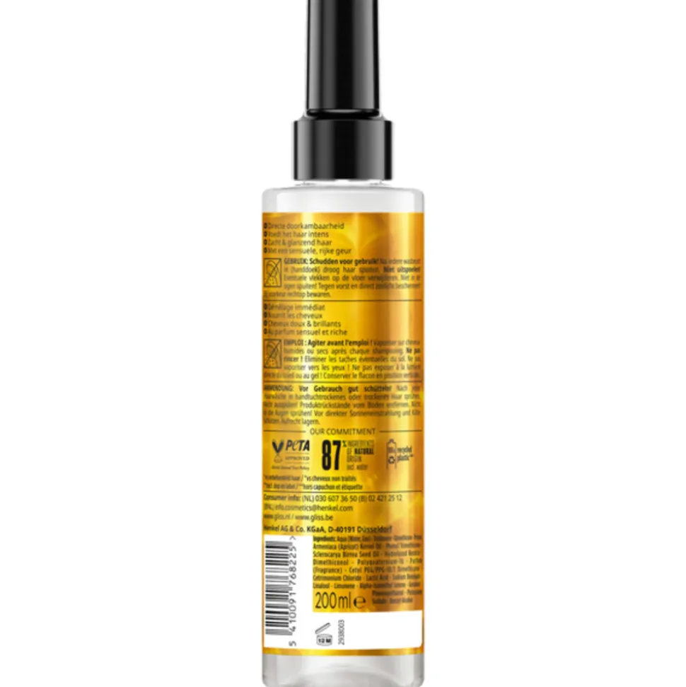 6x Gliss Anti-Klit Spray Oil Nutritive 200 ml