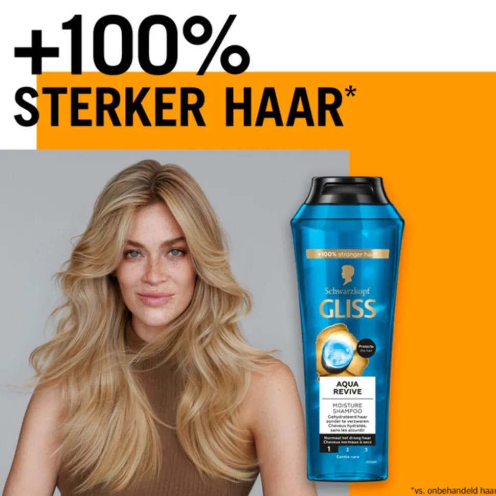6x Gliss Aqua Revive Shampoo 250 ml