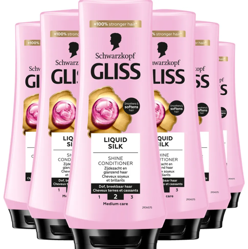 6x Gliss Conditioner Liquid Silk 200 ml