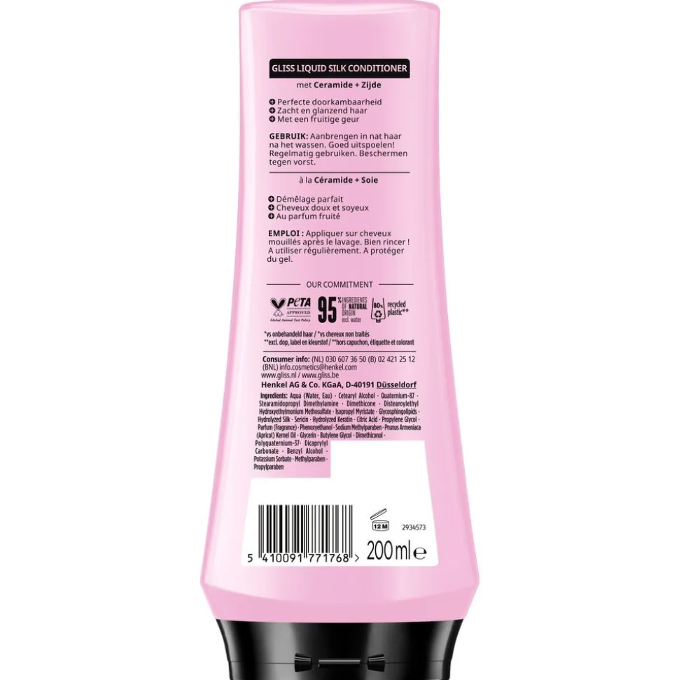 6x Gliss Conditioner Liquid Silk 200 ml