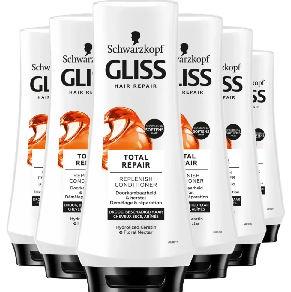6x Gliss Conditioner Total Repair 200 ml