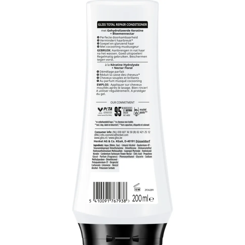 6x Gliss Conditioner Total Repair 200 ml