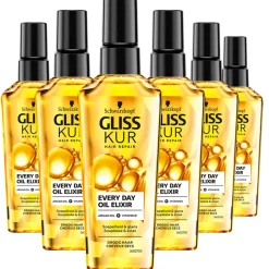6x Gliss Every Day Oil Elixir 75 ml