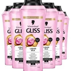 6x Gliss Shampoo Liquid Silk 250 ml