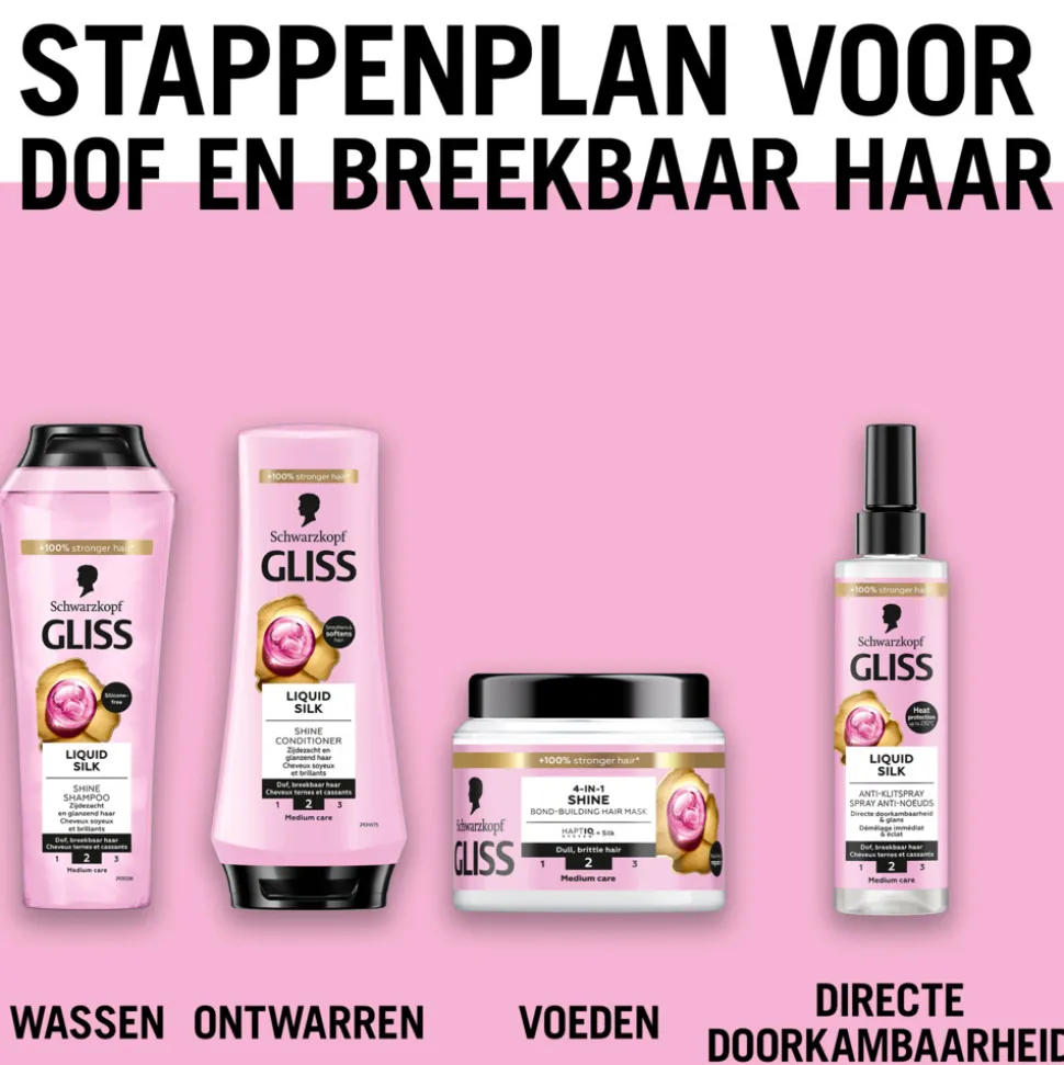 6x Gliss Shampoo Liquid Silk 250 ml