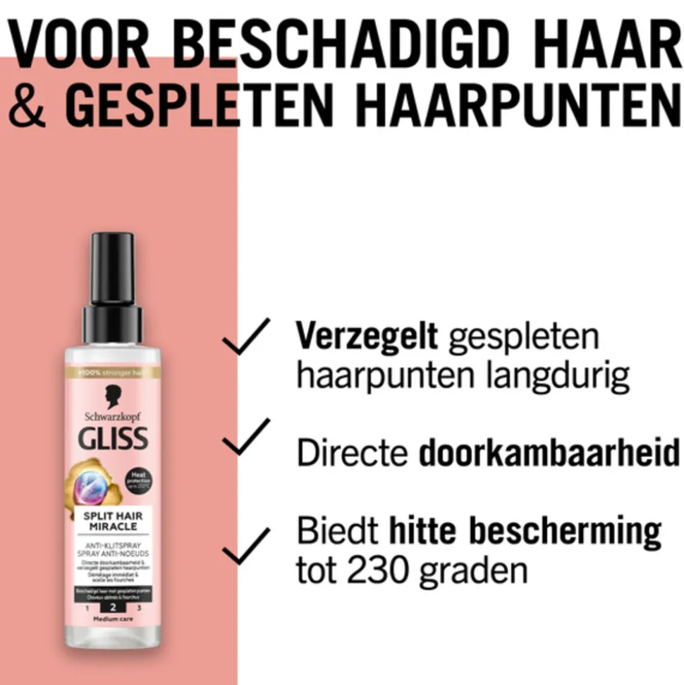 6x Gliss Split End Anti Klit Spray 200 ml