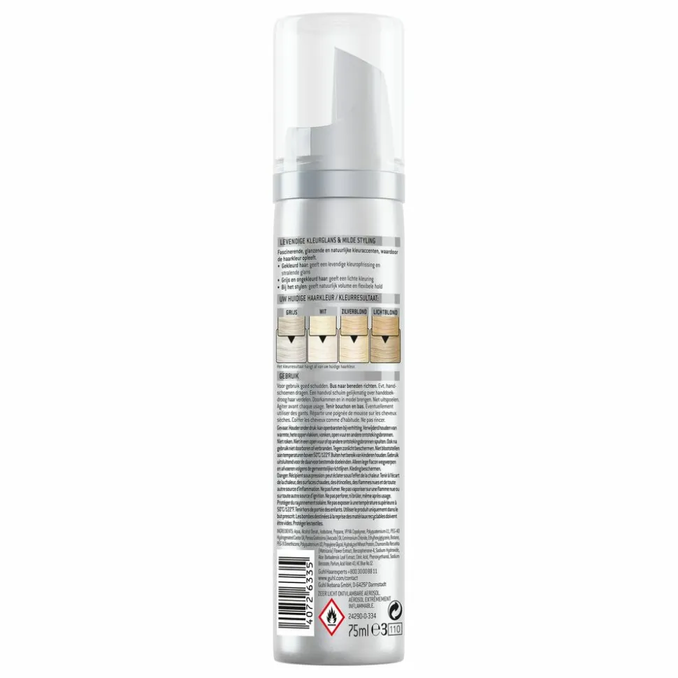 3x Guhl Color Forming Mousse Zilverblond 98 75 ml