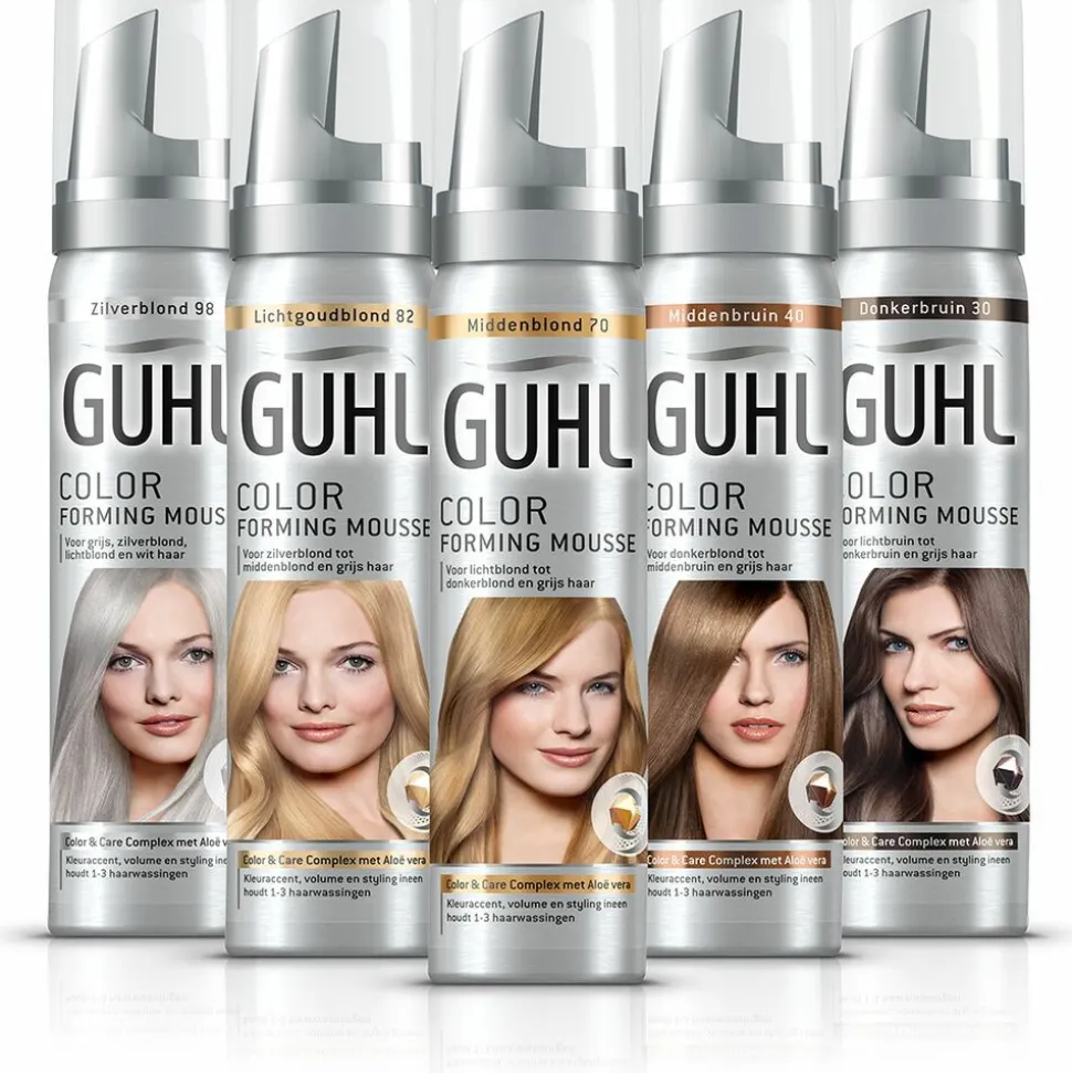 3x Guhl Color Forming Mousse Zilverblond 98 75 ml